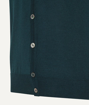 Sleeveless Cardigan in Extrafine Merino Wool