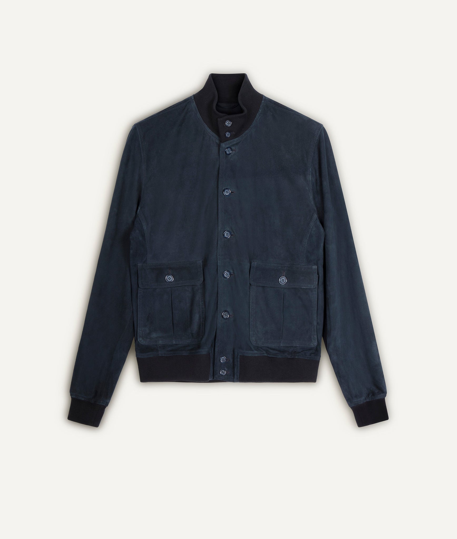 Unlined Bomber Jacket in Suede