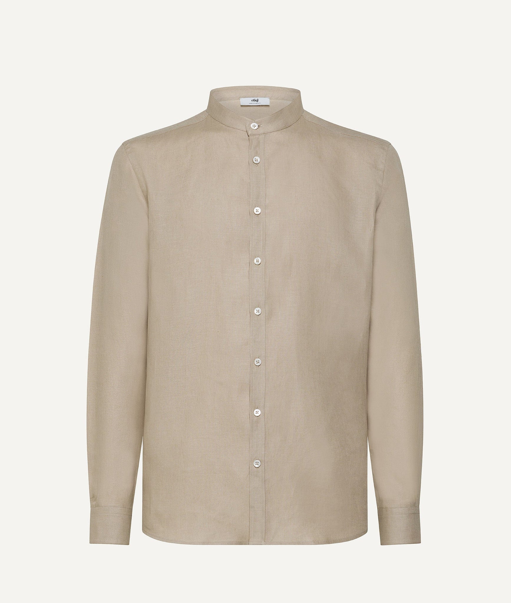 Korean Neck Shirt in Linen