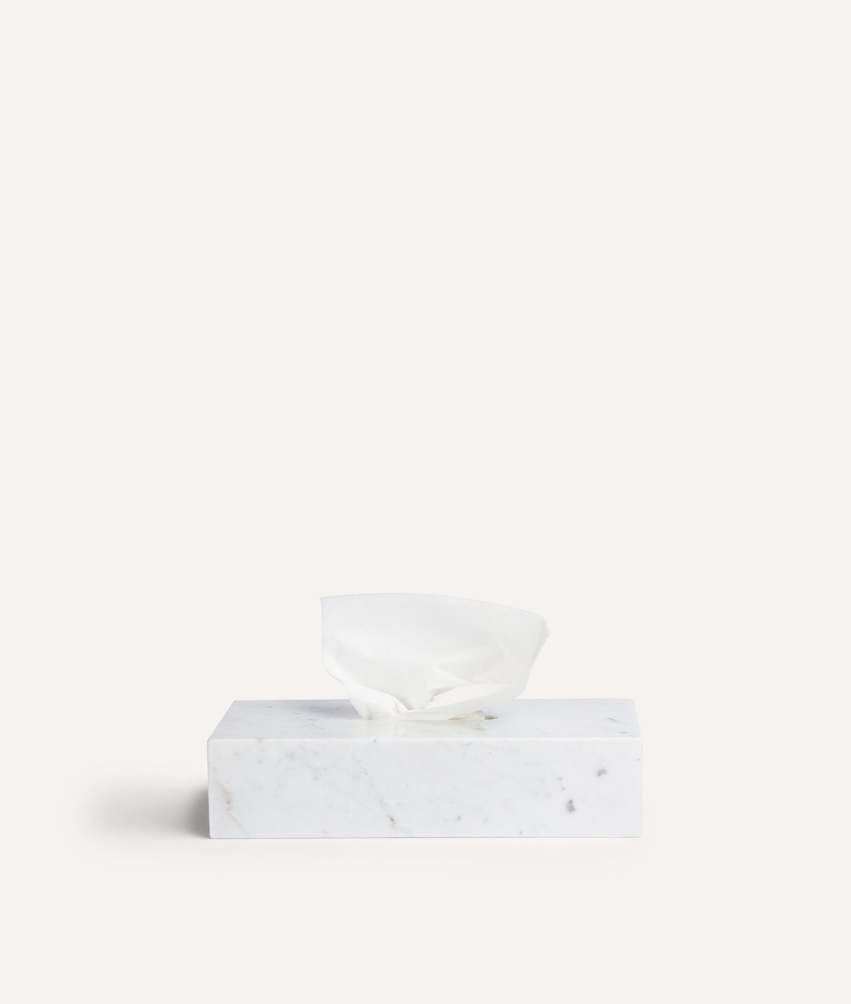 Tissue Box in Carrara Marble