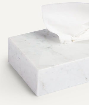 Tissue Box in Carrara Marble