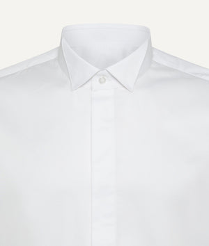 Twill Bib Tuxedo Shirt with Cufflinks in Cotton