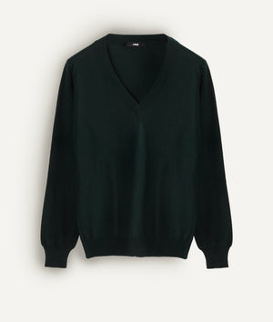 Deep V-Neck Sweater in Cashwool