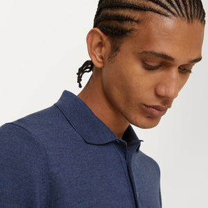 Long Sleeve Polo in Merino Wool