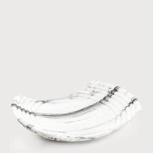 Wave Tray in Arabescato Marble